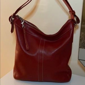 Authentic Deep Red Coach Hobo